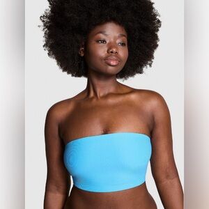 PINK Victoria’s Secret Medium Base Stretch Bandeau Bra Blue- NWT
